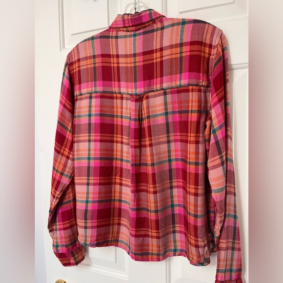 NWOT Beachlunchlounge Livvy Plaid Button Down Shirt S - Picture 11 of 16